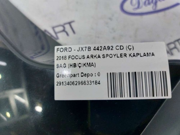 2018 FOCUS ARKA SPOYLER KAPLAMA SAĞ (HB/ÇIKMA)