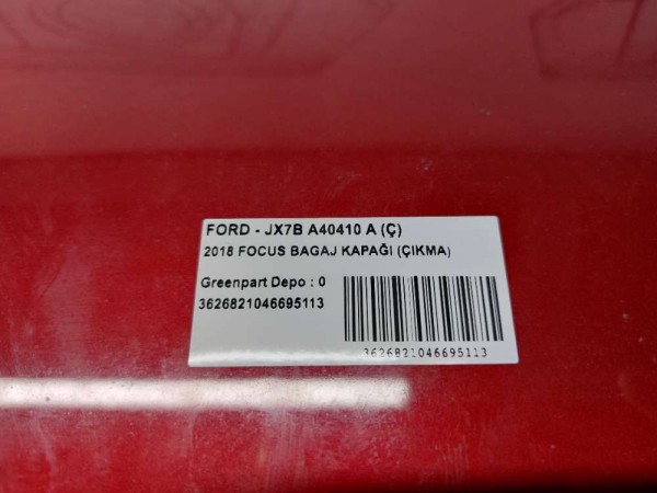 2018 FOCUS BAGAJ KAPAĞI (ÇIKMA)