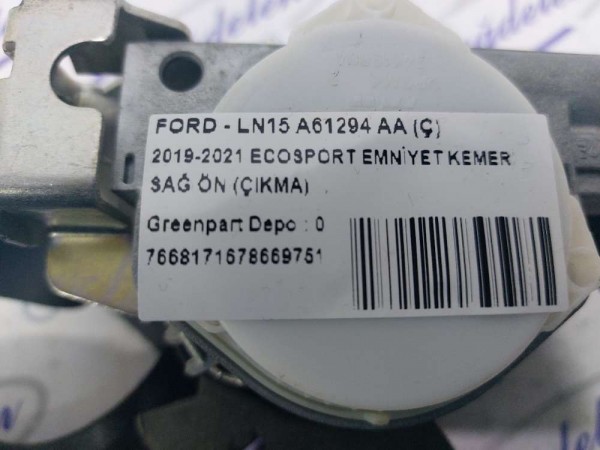 2019-2021 ECOSPORT EMNİYET KEMERİ SAĞ ÖN (ÇIKMA)