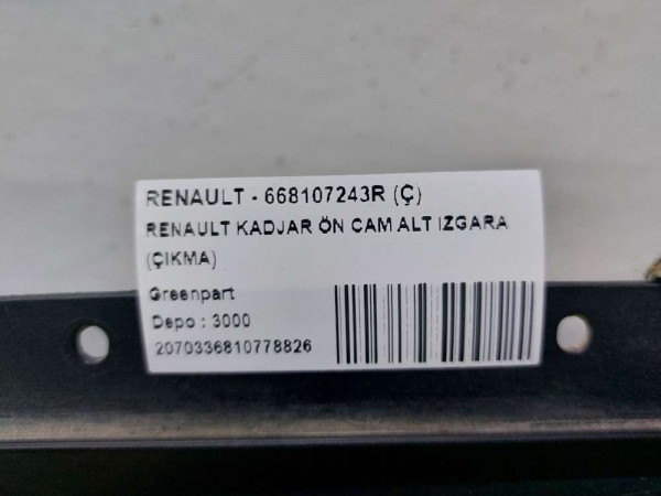 RENAULT KADJAR ÖN CAM ALT IZGARA (ÇIKMA)