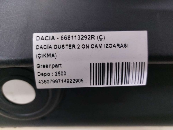 DACİA DUSTER 2 /SANDERO ÖN CAM IZGARASI (ÇIKMA)