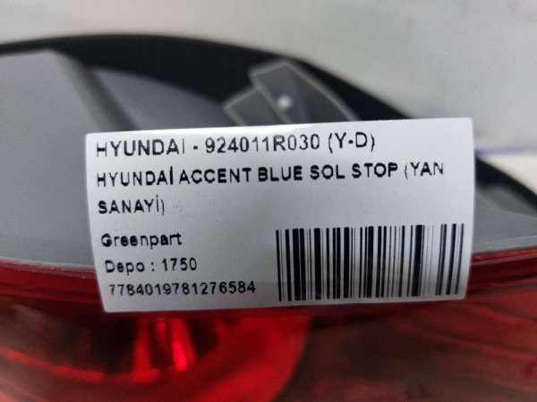 HYUNDAİ ACCENT BLUE SOL STOP (YAN SANAYİ)