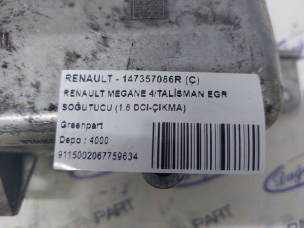 RENAULT MEGANE 4/TALİSMAN EGR SOĞUTUCU (1.6 DCI-ÇIKMA)