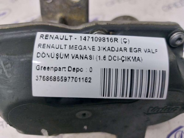 RENAULT MEGANE 3/KADJAR EGR VALF DÖNÜŞÜM VANASI (1.6 DCI-ÇIKMA)