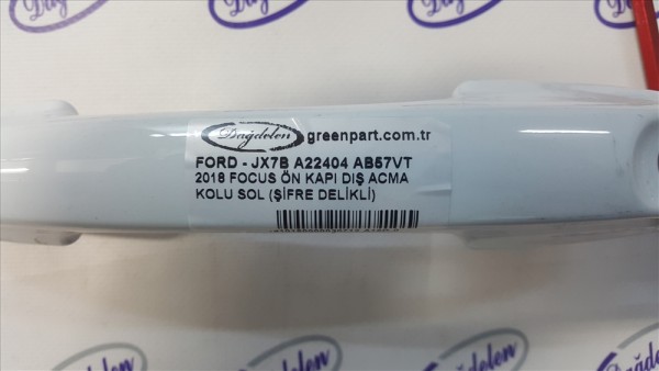 2018- Ford Focus Kapı Kolu Beyaz Anahtarsız Girişli Sol Ön - JX7B 22404 AB57VT