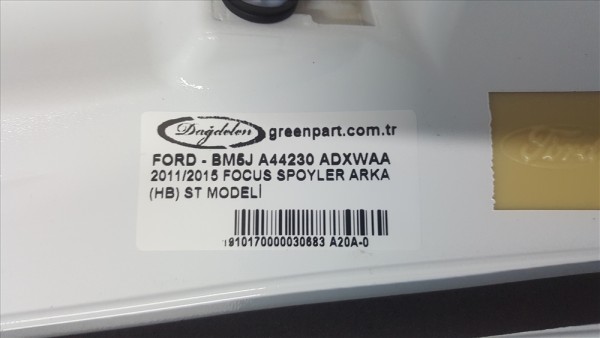 2011-2017 Ford Focus Arka Spoyler HB - BM5J 44230 ADXWAA