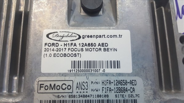 2015-2017 Ford Focus Motor Beyni - H1FA 12A650 AED