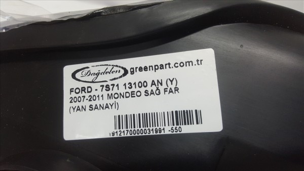 2007-2011 MONDEO SAĞ FAR (YAN SANAYİ)