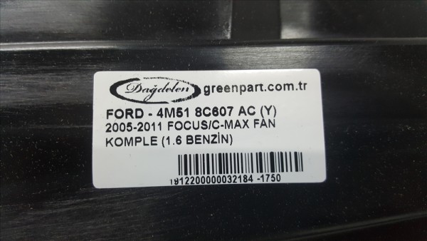 2005-2011 FOCUS/C-MAX FAN KOMPLE (1.6 DİZEL)