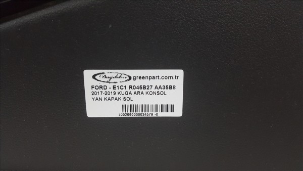 2017-2019  Ford Kuga Ara Konsol Yan Kapak Sol - E1C1 R046B27 AA35B8