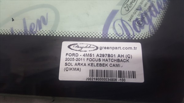 2005-2011 FOCUS HATCHBACK SOL ARKA KELEBEK CAMI (ÇIKMA)