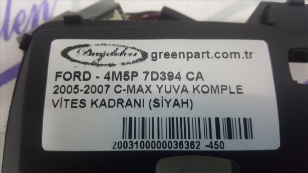 2005-2007 C-MAX YUVA KOMPLE VİTES KADRANI (SİYAH)