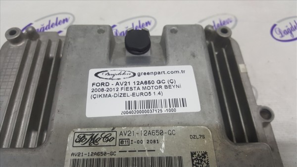 2009-2012 Ford Fiesta Motor Beyni - AV21 12A650 GC
