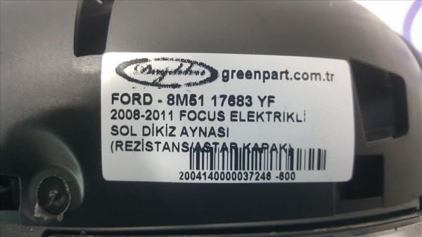 2008-2011 FOCUS ELEKTRİKLİ SOL DİKİZ AYNASI (REZİSTANS/ASTAR KAPAK)