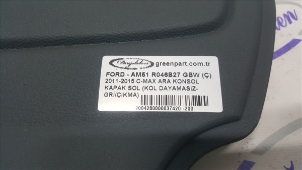 2011-2015 C-MAX ARA KONSOL KAPAK SOL (KOL DAYAMASIZ-GRİ/ÇIKMA)