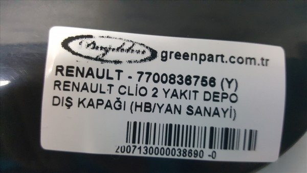 RENAULT CLİO 2 YAKIT DEPO DIŞ KAPAĞI (HB/YAN SANAYİ)