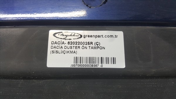 DACİA DUSTER ÖN TAMPON (SİSLİ/ÇIKMA)